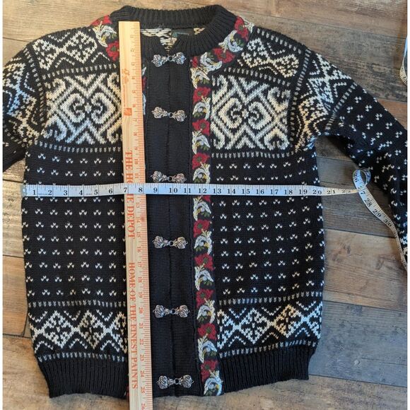 Dale of Norway S Pure New Wool Nordic Fair Isle Cardigan - Picture 5 of 6